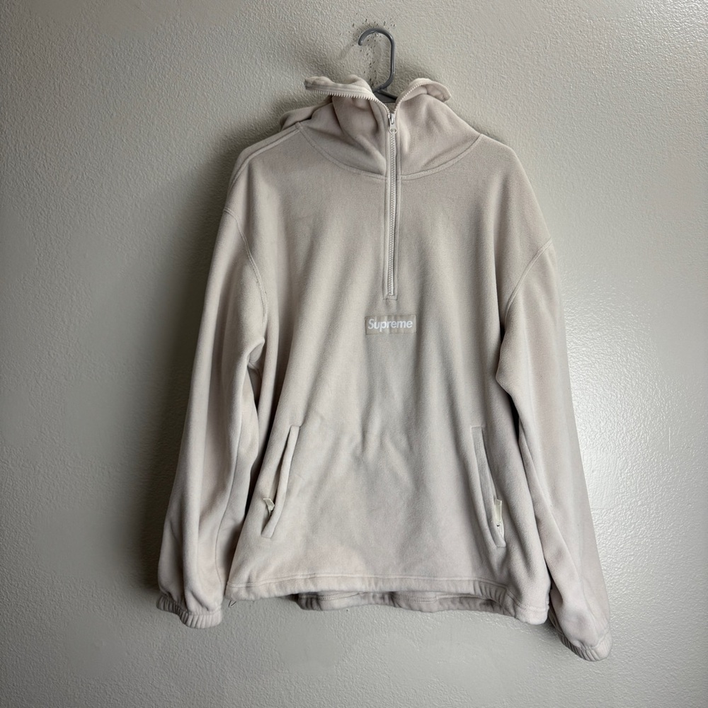 Supreme Polartec Facemask Half Zip Pullover Stone Size XL